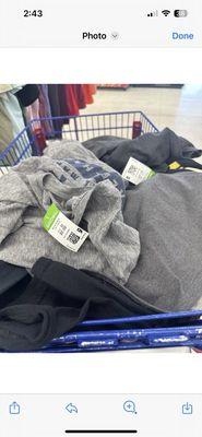 Cart that has color sale tags that are on sale