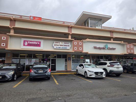 Left side of Westgate center sign