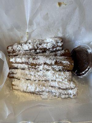 Churros and hot chocolate