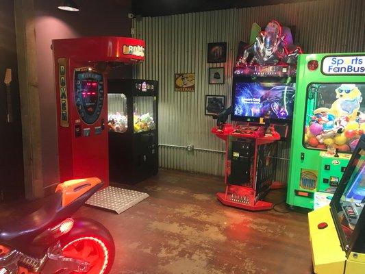 Cool little game room to keep the kids busy.