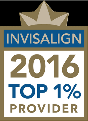 We are in the top 1% of doctors nationwide for Invisalign!