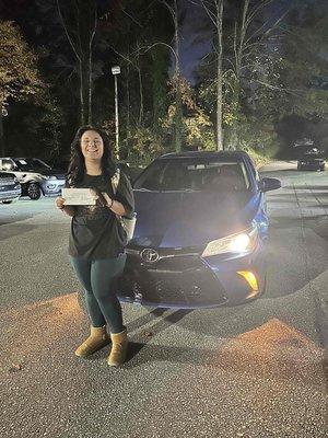 My and my new car about to drive off the lot.