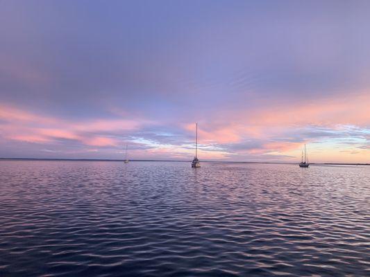 Beatiful after sunset glow in Wellfleet Harbor