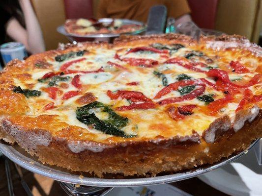 The feisty redhead pizza (deep dish)