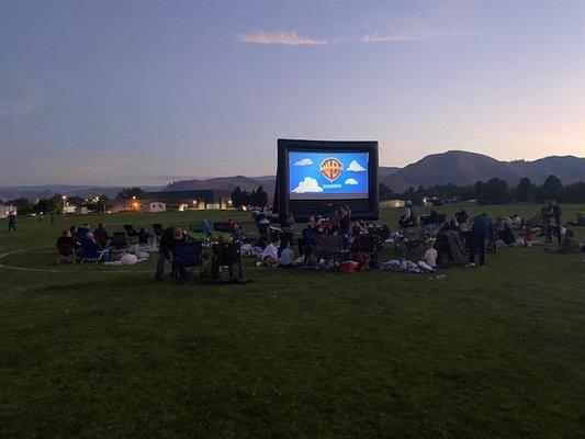 Movie in the park, sponsored by Mendez Insurance Agency LLC!  Thank you all that attended!