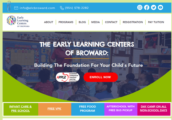 We redesigned the ELC Broward website