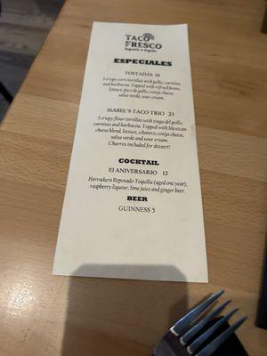 Spacial menu