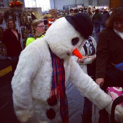 Snowman at the Kris Kringle Craft Show.