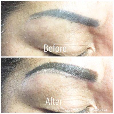 Brows correction and  color enhancement