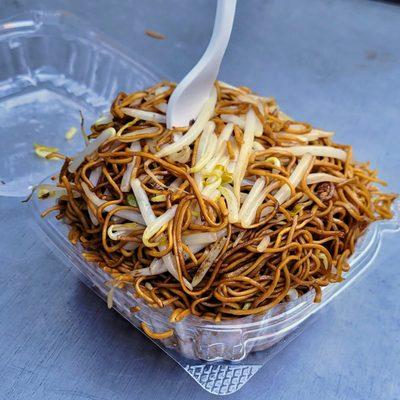 Soy Sauce Chow Mein to-go.  A classic HK staple.