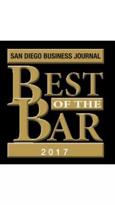 Ms. Burd was listed as Best of the Bar by the San Diego Business Journal in 2017.