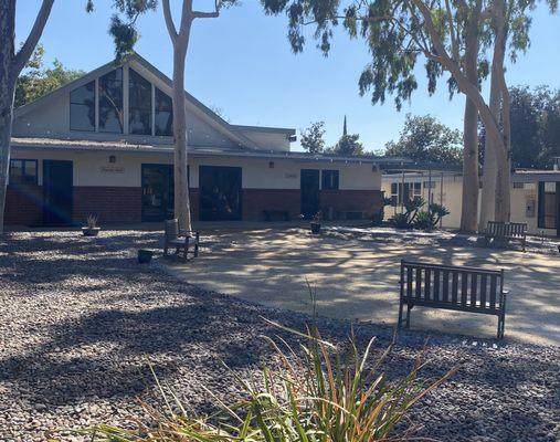 Courtyard in front of the parish hall