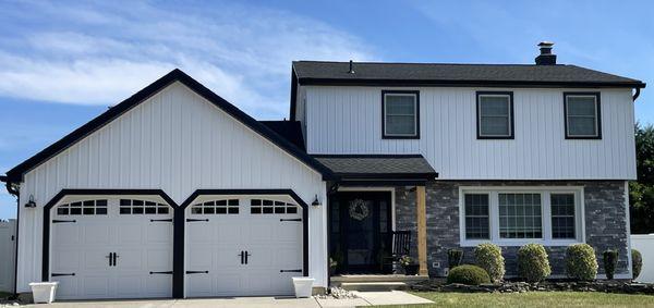 New roof, siding,and stone