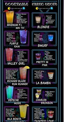 drinks menu (partial)