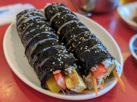 Tuna and beef kimbap