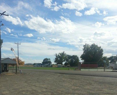 View across street, farm country setting