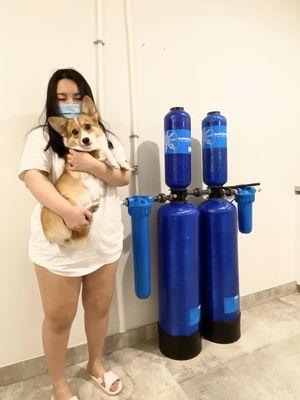 Pasadena, Ca Condo owner with corgis dog is now a happy customer with filtered water.