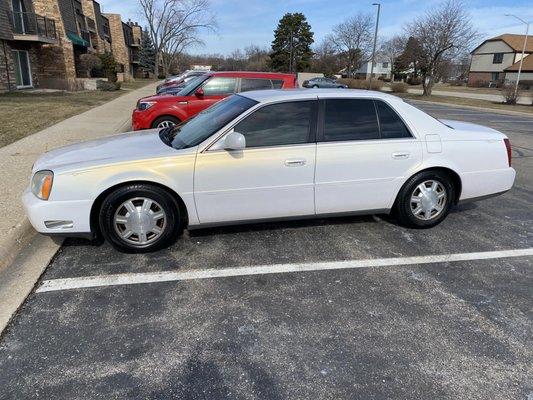 My Cadillac Deville.
 (I named her "Betty White" because she's my birthday twin!).