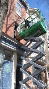 Here we are hoisting a 6'1 Steinway through second story window.