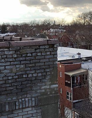 Broken/Loose Bricks + Missing/Broken Mortar. 84-53 Dana Court, Middle Village Queens. Bronstein Properties when will this be fixed?