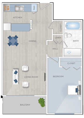 Del Rio Apartments in West Los Angeles, CA, offering studio, one and two bedroom apartments for rent in West Los Angeles.