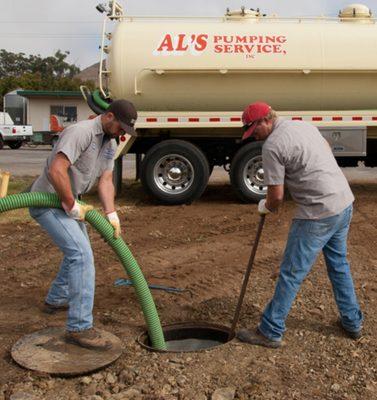 Nice experienced guys work for Al's Septic.