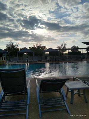 Rooftop pool.