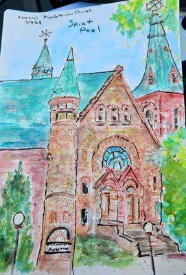 Central Presbyterian Church Urban Sketch