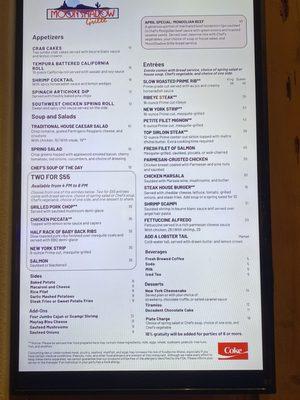 Newest menu