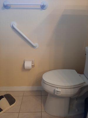 Grab bars by the commode makes it so much easier to get up AND down from every height of commode you may have in your home