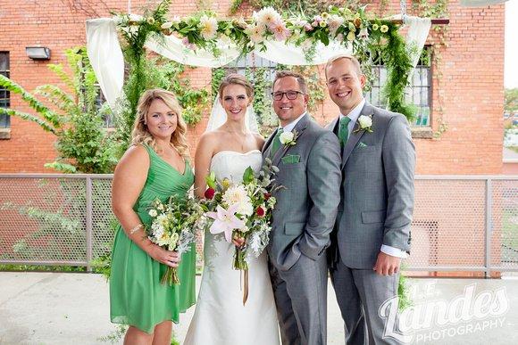 Ceremony arch on the back patio