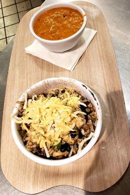 2'13'19 Pick 2 Meal w Cajun Rice Bowl w Grilled Chicken and Chicken Enchilada Soup