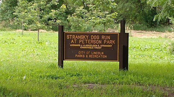 Stransky Dog Run at Peterson Park, Lincoln NE