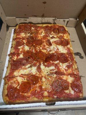 4/7/24 Sicilian Pepperoni 16" pie