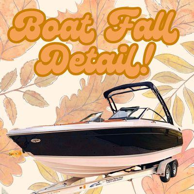 Get a boat detail now and be ready for storage!