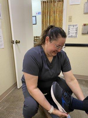 New shoes and orthopedics! Steel inserts in both shoes (arch support).