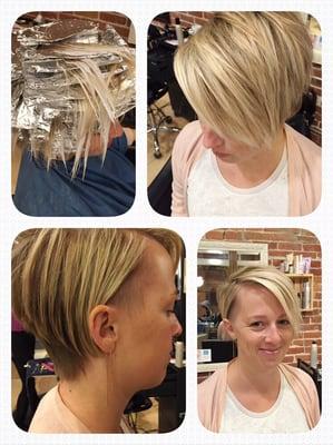 Short and sassy! Love this undercut blondie