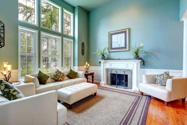 Painting walls and ceilings with Sage Green in Denver by Eco Paint, Inc.