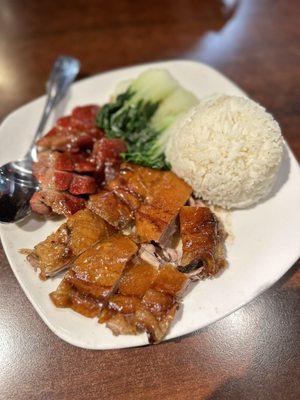 roast duck rice plate