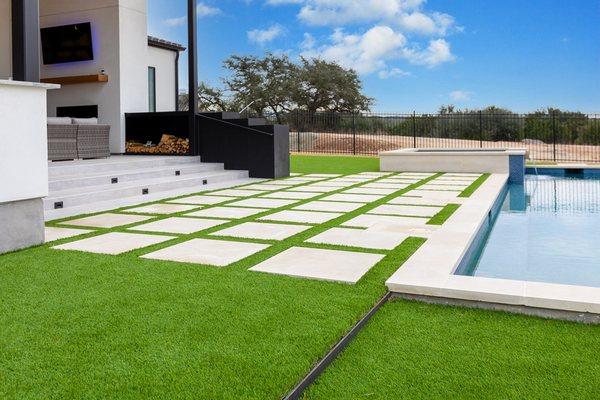 A recent artificial grass project by Southern Turf Co.