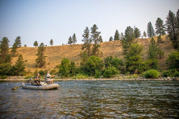 Floating the Spokane River for wild trout.