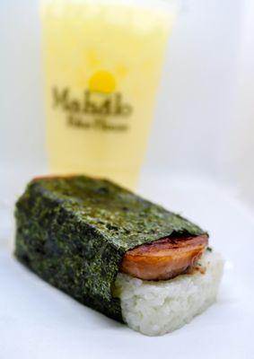 Musubi - Spam, furikake, eel sauce, and white rice wrapped in nori