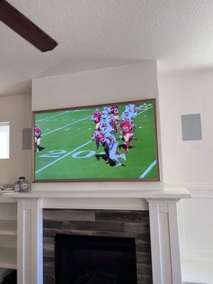 Frame tv and sonos side speakers