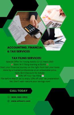 Special Discount On Tax Filings!