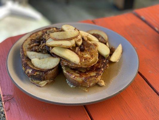 Apple walnut French toast