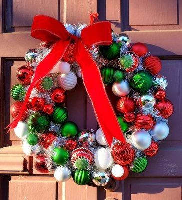 $28 Christmas Wreath (originally $69.99) - so pretty and festive! Going with the ornaments style wreath this time.