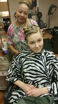 Spring Fashion show, Northeast Mall, models hair by Dillards AVEDA Salon