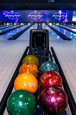 24 Lane LED Video Wall and Cosmic Bowling