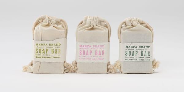 Marfa Brand Soap, available in three fragrant scents in our Texas Showroom