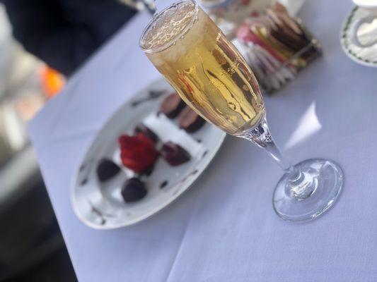 Wine infused iced tea and valentines chocolates!